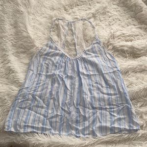 Very cute summer tank top with lace back:)